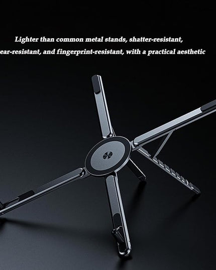 Portable Laptop Stand - Travel Laptop Stand, Magnetic Aluminum AlloyLaptop Tablet Holder Tripod | Magnetic Phone Tripod Holder - for Travel Office Outdoor Indoor Desk Home