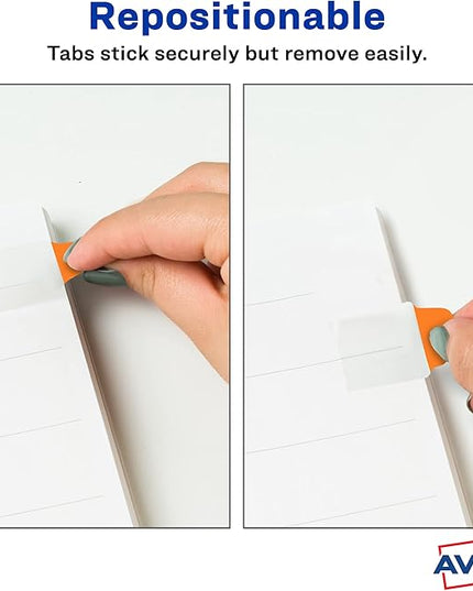 Avery Mini Ultra Tabs, 1" x 1.5", 2-Side Writable, Assorted Neon Colors, 40 Repositionable Tabs (74759)