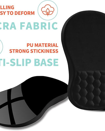 Ergonomic Mouse Pad Wrist Support with Memory Foam Massage Bulge, Carpal Tunnel Pain Relief Mousepad Wrist Rest for Mouse(12x8 inch, Black)