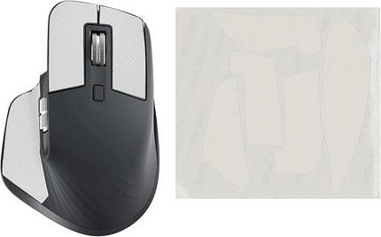 kwmobile Mouse Grip Tape Compatible with Logitech MX Master 3S Grip Tape - Non-Slip Faux Leather - White