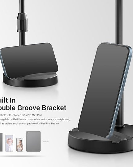 NEEWER Basics 5" LED Desktop Ring Light with Stand, Monitor Clamp, 10W, Compatible with iPhone Desk Computer Laptop Webcam Phone for Selfie Makeup Recording Zoom Video Conference Lighting, Black BR60