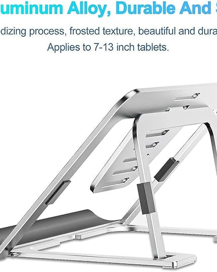 Laptop Stand Adjustable Aluminum Alloy Tablet Pad Holder Notebook Radiator Bracket Portable for 7-13inch Lightweight Tablet Holder