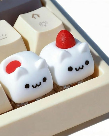 Artisan Keycaps, Cute Custom Couple Rabbits Key Caps for MX Mechanical Keyboard, Resin Handmade 1U Replacement for Esc Arrow Keys - Rabbit Set