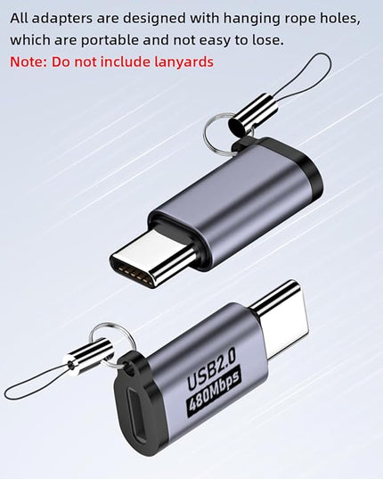 USB C to Micro USB/Mini USB/Lighting Adapter, Light-ning to USB C/Micro USB Converter, Micro USB 2.0 to Type C/Lighting/Mini USB Connector (8 Pack)