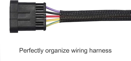 25ft - 3/4 inch PET Expandable Braided Sleeving – Black – Alex Tech Braided Cable Sleeve