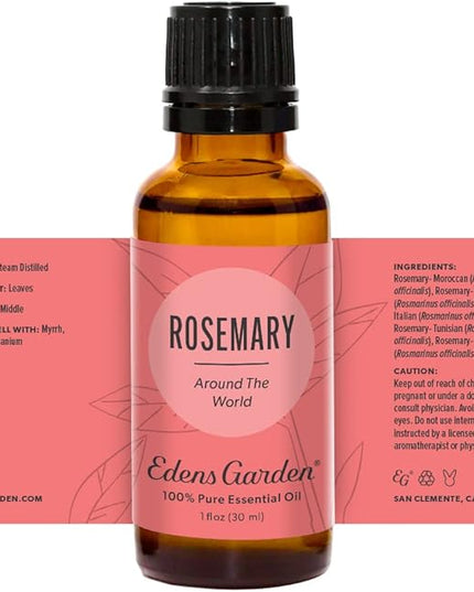 Edens Garden Rosemary Around The World Essential Oil- 100% Pure Premium Grade, Undiluted, Natural, Therapeutic, Aromatherapy, The Best for Diffuser, Skin, Face, Hair 30 ml (1 fl oz)