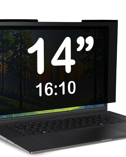 Magnetic Laptop Privacy Screen 14 inch for 16:10 Computer Monitor, Removable Anti-Glare Screen Privacy Shield, Screen Filter and Protector for Laptop (11 7/8" × 7 7/16"), Fits (WUXGA 1920 × 1200)