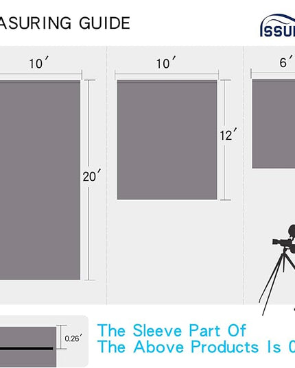 ISSUNTEX 10X20 ft Background Muslin Backdrop, Photo Studio, Collapsible High Density Screen for Video Photography and Television-Gray