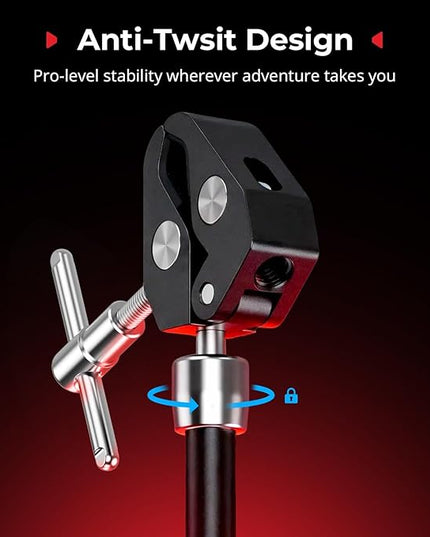 SMALLRIG Magic Arm with Super Clamp for Action Cameras, Camera Clamp Mount for GoPro Hero 13/12/11, for DJI Osmo Action 5 pro/4/3, for Insta360 Ace Pro 2, with 1/4" Screw for Monitor/LED Lights