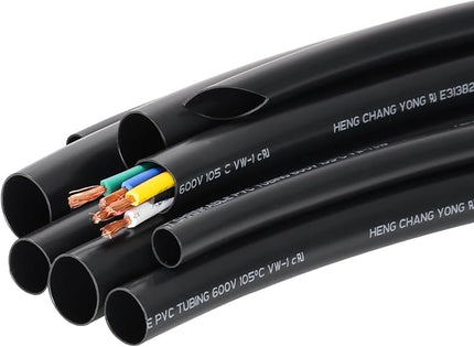 SUNNAREPOON Black Wire Harness Tubing, Car Unshrinkable Insulation Cord Sleeve for Wire Shielding Sheathing Organizer/Protection/Covering (1/2''(13MM) - 10FT(120INCH))