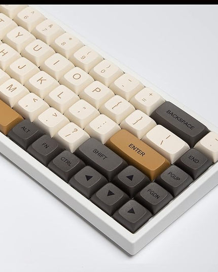 Guffercty kred XDA Profile Keycaps 125 Retro PBT Key Cap Cover Set Dye Sublimation ANSI US Layout for Cherry Mx Switch Mechanical Keyboard (XDA/Ember)
