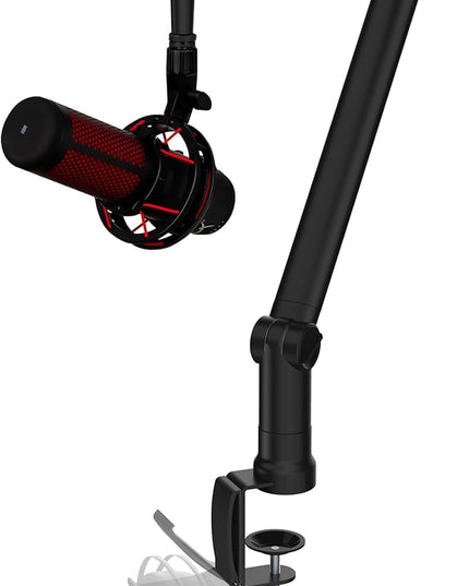 IXTECH Microphone Boom Arm with Desk Mount, 360° Rotatable, Adjustable and Foldable Scissor Mounting for Podcast, Video Gaming, Radio and Studio Audio, Sturdy and Universal - Elegance Model