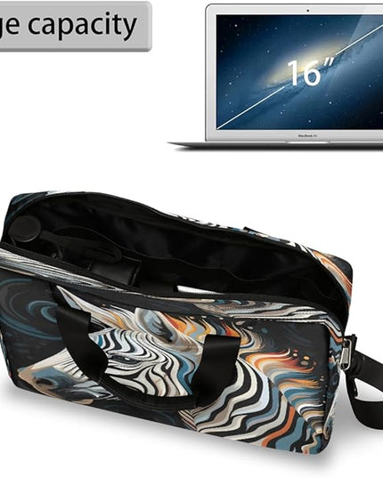 JXDXHCW Animal Zebra Laptop Bag Carrying Case 15.6 Inch Laptop Briefcase Messenger Shoulder Bag for Tablet Computer Bag for Travle Business Men Women