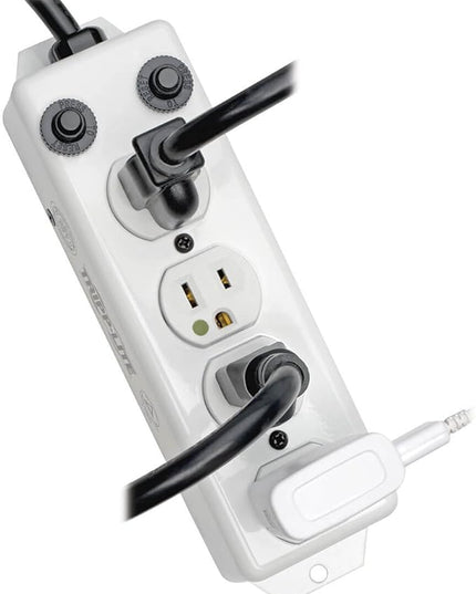 Eaton Tripp Lite Series Safe-IT Hospital-Grade Power Strip for Patient-Care Vicinity and Nursing Homes, UL 1363A Compliant, 4 Outlets, 3ft Coiled Extension Cord, (PS-410-HGOEMCC)