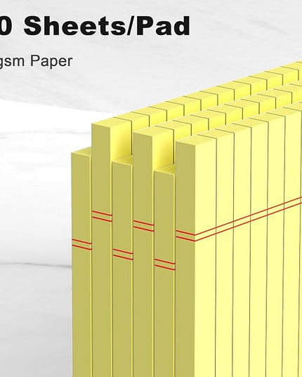 AILZFEI 6pcs Small Note Pad 5x8 College Ruled Legal Pads Paper Notepads 6 Pack Study Back Writing Pads 5 x 8 Legal Pads Perforated Narrow Ruled Pads of Paper Yellow