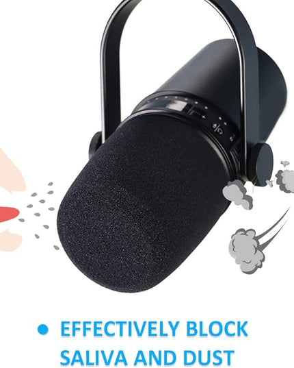 SUNMON MV7 Boom Arm Mic Stand with Pop Filter, Adjustable Suspension Boom Scissor Arm Stand with Pop Filter Compatible with MV7, MV7X adn SM7B Microphone by SUNMON