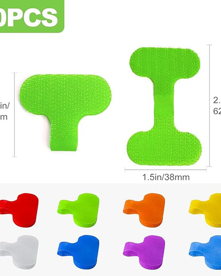40 PCS Cable Labels, Multi-Color Cord Tags for Electronics, Write On Wire Labels, Reusable Tags, Cable Management Identification
