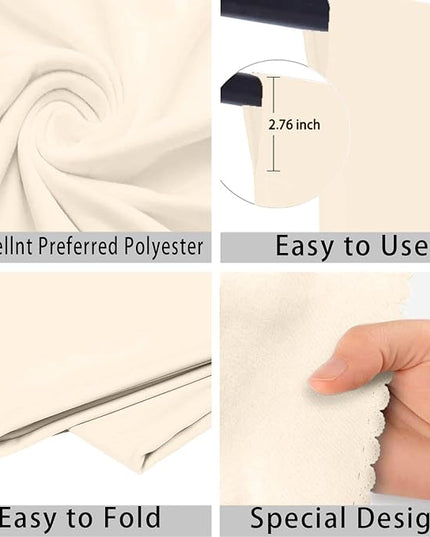 Cream Photo Backdrop for Photoshoot Cream Background for Photography Photo Backdrop Curtain for Party 10 x 10 FT