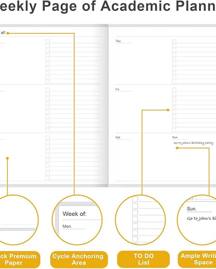 Academic Planner for 2026 or Anytime – 8.5" x 11" Undated Weekly Student Planner For Homeschool, High School, College & Nursing Students, 200 Pages, Green Leaf