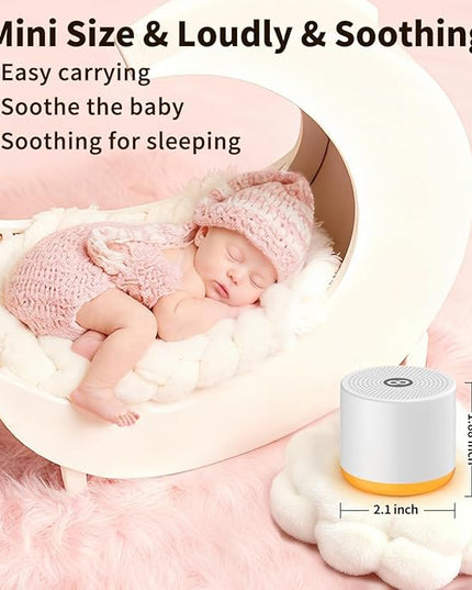 Portable White Noise Machine Mini Sound Machine with Light 30 Soothing Sounds Rechargeable for Adults Baby Kids Sleep Brown Noise Machine with Memory Function 4 Timers for Travel Camping Home Office