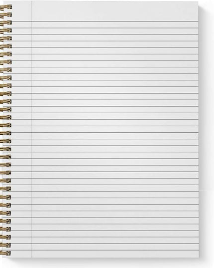Softcover Wonderfully Made 8.5" x 11" Religious Spiral Notebook/Journal, 120 College Ruled Pages, Durable Gloss Laminated Cover, Gold Wire-o Spiral. Made in the USA