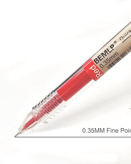 BEMLP Gel Pen 0.35mm Red Ink Pen Maker Pen School Office student Exam Writing Stationery Supply Technical Pens 12 Pcs/Set (Red)