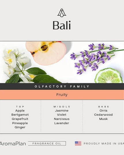 AromaPlan Hotel Scents Bali 5 Fl Oz (148ml), Home Luxury Aroma & Hotel Fragrance Diffuser Oil- Hotel Diffuser Oil for Aromatherapy- USA Made, Bigger Bottle, Bolder Aroma & Longer Lasting