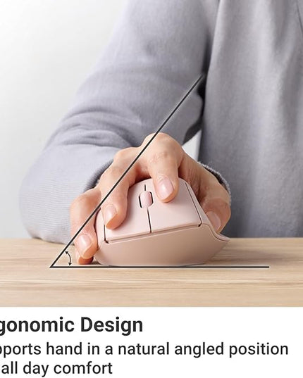 ELECOM Wireless Mouse Ergonomic Shape, 2.4Ghz with Receiver, Silent Click, 20-Month Battery Life, 2000DPI, 3 Buttons, Optical Sensor, Compatible with PC, Mac, Laptop, SHELLPA, Pink (M-SH10DBSKPN)