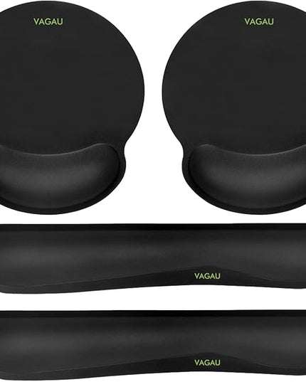 Comfy Mee Premium Memory Foam Keyboard and Mouse Wrist Rest Pads Set- for Comfortable Typing &Wrist Pain Relief (Pack of 2)
