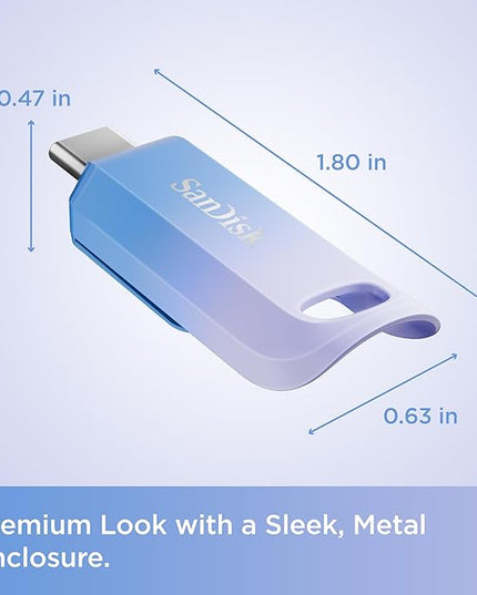 SanDisk 512GB Creator USB-C Flash Drive - Up to 400MB/s, USB Type-C - Compatible with Laptops and Tablets -3 Months of Adobe Lightroom Included - SDCZ75C-512G-G46