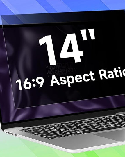 14 Inch 16:9 Laptop Privacy Screen Filter, Anti Blue Light Glare & Anti Scratch Computer Privacy Shield for 14" with 1920x1080 Aspect Ratio Laptop