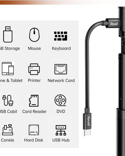 BUDI Multifunctional 9 in 1 Data Cable with USB Type-C Card Reader Micro SD Memory Card high-Speed Card Reader Adapter Suitable for Mobile Phone Cameras and Computers