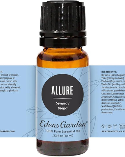 Edens Garden Allure Essential Oil Blend- 100% Pure Premium Grade, Undiluted, Natural, Therapeutic, Aromatherapy, The Best for Diffusing Candle, Laundry, Hair 10 ml (.33 fl oz)