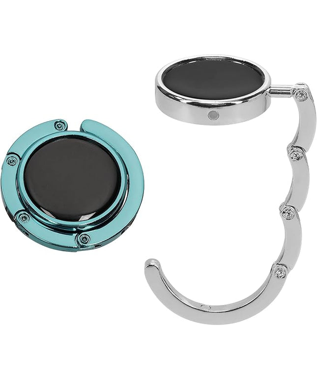 kwmobile Purse Hanger for Table (Set of 2) - Purse Hook for Table - Folding Handbag Hanger - Portable Bag Holder
