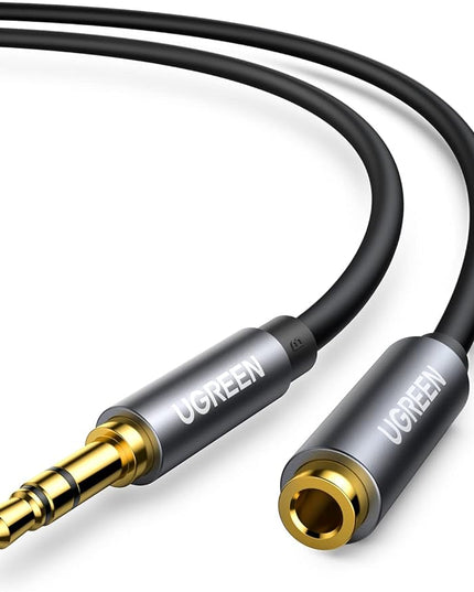 UGREEN Headphone Extension Cable 3.5mm Extension Gold Plated Aux Cable Audio Stereo Jack Male to Female TRS Cord Extender Compatible with iPhone iPad Phones Tablets Media Players, 10FT