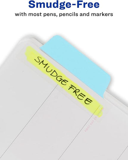 Avery Margin Ultra Tabs, 24 Repositionable Sticky Tabs, 2.5" x 1", 2-Side Writable Page Markers in Assorted Pastel Colors, 72 Pack (74769)