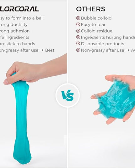 ColorCoral 2Pack Car Cleaning Gel Universal Dust Cleaner for Car Vent Keyboard Cleaning Detailing Slime Putty Cleaning Kit Car Accessories, Gifts for Adults Men Women Kids Teens