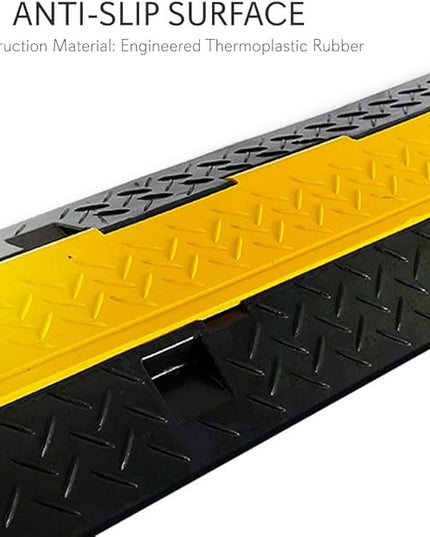 Pyle Durable Cable Protective Ramp Cover - Supports 11000 lbs, Single Channel Heavy Duty Cord Protection with Flip-Open Top Cover, 39.4”x5.11”x1.8” Cable Concealer for Indoor, Outdoor Use - PCBLCO102