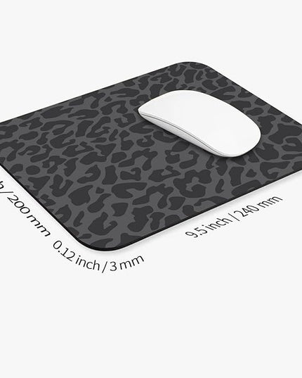Square Mouse Pad Black Leopard,Personalized Premium-Textured Custom Mouse Mat Design,Washable Mousepad Cloth,Non-Slip Rubber Base Computer Mouse Pads for Wireless Mouse