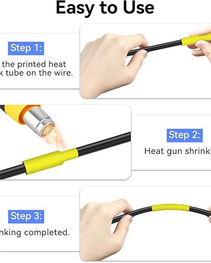 4 Pack Compatible for Heat Shrink Tube HSe-641 HSe641 HS641 HSe HS-641 0.69'' 17.7mm P-Touch Black on Yellow Heat Shrink Tape for PT Printer PT-300 PT-H500 PT-E500 PT-E550W PT-D600 PT-P710BT PT-P750W