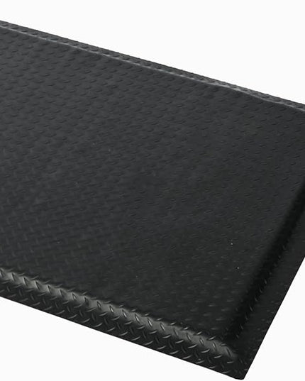 3 x 5 FT Anti Fatigue Mats Industrial 15/16 Inch Thick Soft Sponge Ergonomic Mat Durable Heavy Duty Diamond Plate for Standing Non Slip Industrial Grade Floor Mat for Leg & Back Pain (Black)
