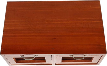 Wooden Monitor Stand Riser with Acrylic Drawers Desk Storage Organizer Desktop Shelf for Home Office Workspace Computer Accessories