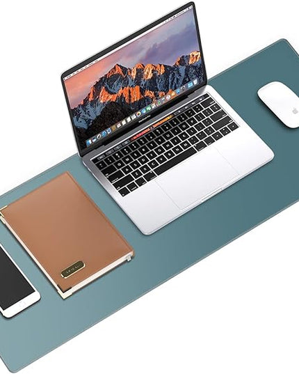 Galdas Gaming Mouse Pad XXL XL Large Long Extended Big Mousepad Non-Slip Rubber Keyboard Mouse Pad with Stitched Edges for Laptop Home Office (31.5x11.8x0.08 Inch) -Blue Grey