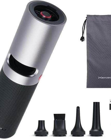 Electric Air Duster, High Power Cordless Air Blower to Replace Compressed Air, 110000RPM with 4 Adjustable Speed Levels, Metal Body with Silicone Grip for PC, Keyboard, Car & Light Outdoor Cleaning