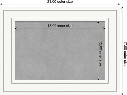 Amanti Art White Framed Magnetic Board 17x23 Small Vision Board for use with Magnets, 100% Metal Sheet to Display Items as Office Decor or for Home Organization in mudroom, Kitchen or Kids Room