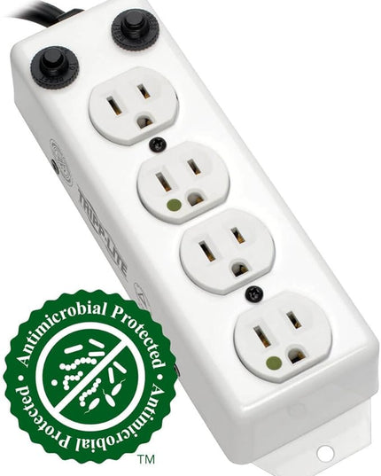 Eaton Tripp Lite Series Safe-IT Hospital-Grade Power Strip for Patient-Care Vicinity and Nursing Homes, UL 1363A Compliant, 4 Outlets, 3ft Coiled Extension Cord, (PS-410-HGOEMCC)