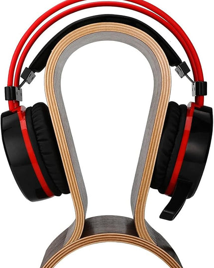 Headphone Stand Wood, Headset Stand for Desk, Walnut Gaming Headphone Holder Compatible for Sennheiser, Bose, Beats, Razer, AKG, Airpod Max, HyperX, Sony PS4 et.