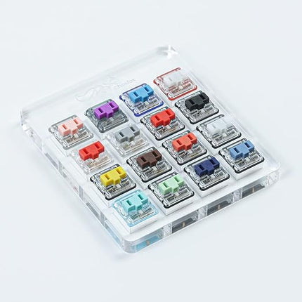 PG1350 Choc V1 Low Profile Keyboard Switches,5-Pin 20-70gf,Choc V1 Switch clicky&Linear and Tactile for Chocolate Mechanical Gaming Keyboard,Built-in LED Slot (Choc Switch Tester x1)