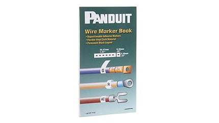 Panduit PCMB-2 Pre-Printed Wire Marker Book, Vinyl Cloth, .22 by 1.38-Inch L, A-Z, 0-15, +, -, / Legends Only