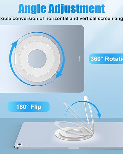 Universal Tablet Mount Holder Stand for iPad - 360 Rotating Desktop Tablet Magnetic Ring Holder Handle Grip Bracket Compatible for iPad Pro, Air, Mini, Galaxy, Fire, Kindle Accessories